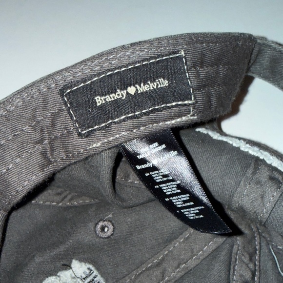 Brandy Melville Grey ‘Ride or Die' skull Newport Beach Hat - Picture 3 of 4